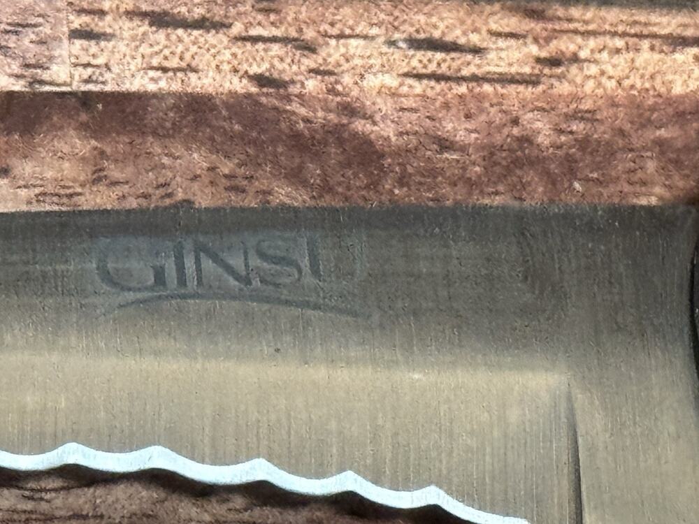 GINSU Stainless Steel Serrated Edge Boning Knife ~ Metal Handle